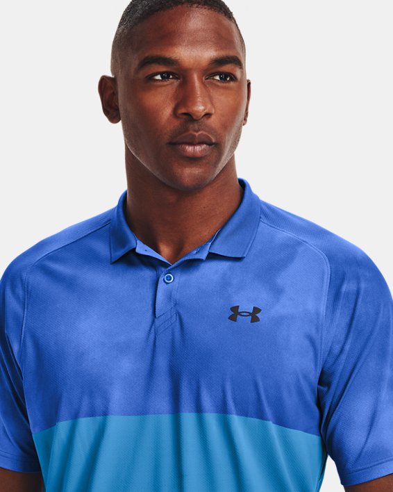 Men's UA Iso-Chill Afterburn Polo, Blue, pdpMainDesktop image number 3
